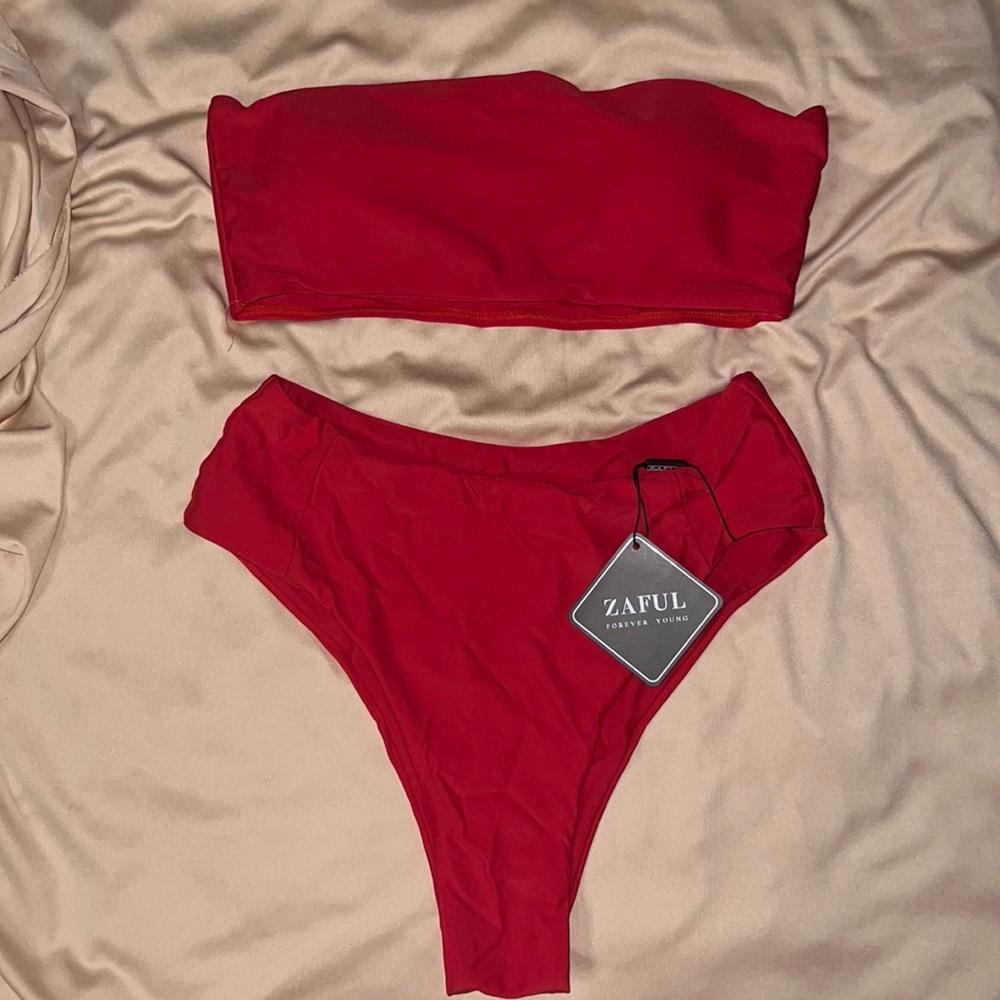 ZAFUL 2pc Red Bikini Set Brand New with Tags! + Free Gift w/Purchase!